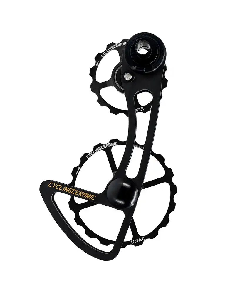 CyclingCeramic Gabbia Cambio Pulegge Oversize 12v Campagnolo EPS, Nero