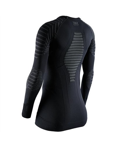 X-Bionic Invent 4.0 Maglia Intimo Maniche Lunghe Girocollo Donna, Black/Charcoal