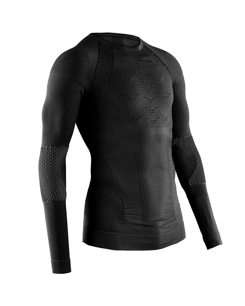 X-Bionic X-Plorer Energizer 4.0 Men's Long Sleeve Round Neck Shirt, Black/Anthracite