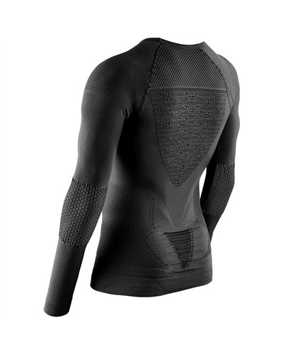 X-Bionic X-Plorer Energizer 4.0 Men's Long Sleeve Round Neck Shirt, Black/Anthracite
