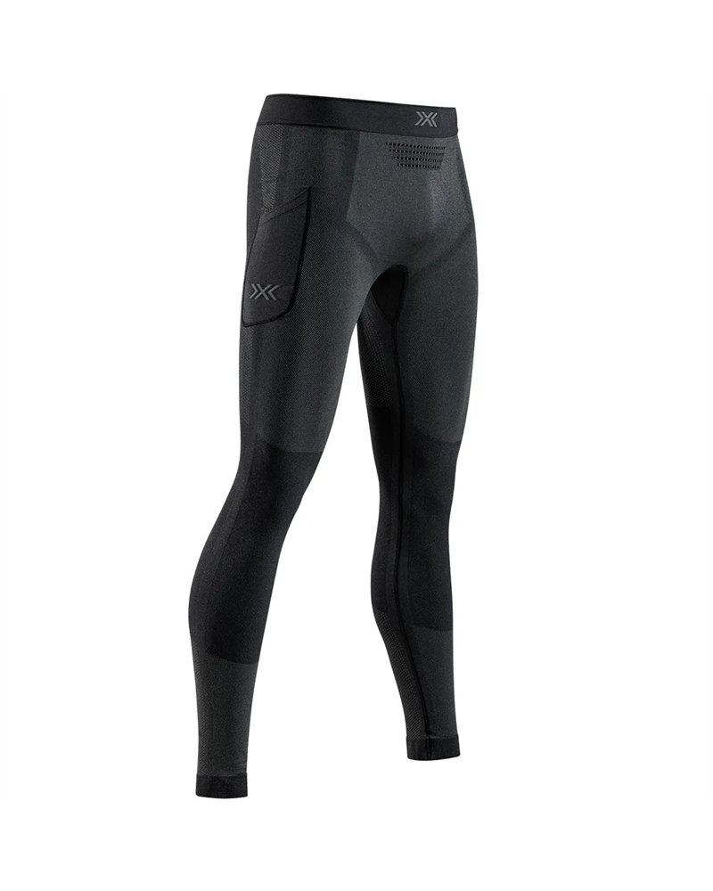X-Bionic Xceed Run Men's Running Long Tights, X Black/Rhino Grey