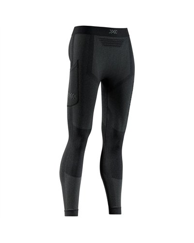 X-Bionic Xceed Run Women's Running Long Tights, X Black/Rhino Grey