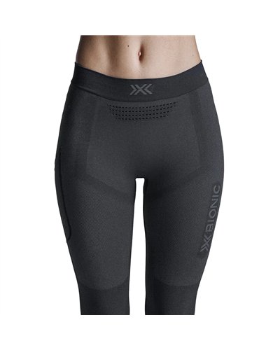 X-Bionic Xceed Run Calzamaglia Running Donna, X Black/Rhino Grey
