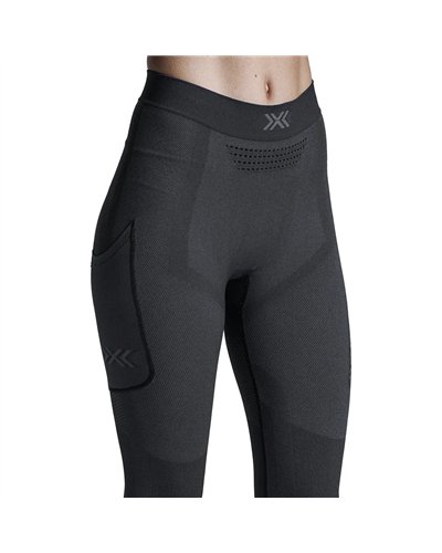 X-Bionic Xceed Run Calzamaglia Running Donna, X Black/Rhino Grey