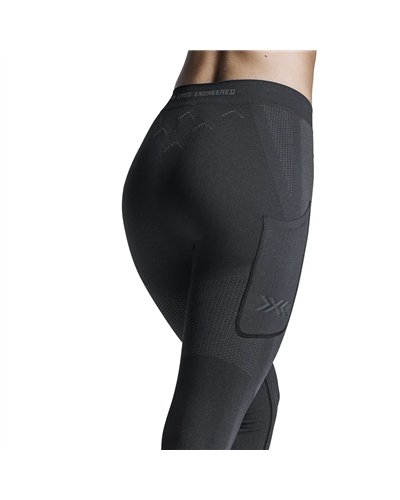 X-Bionic Xceed Run Calzamaglia Running Donna, X Black/Rhino Grey