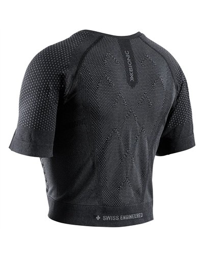 X-Bionic Xceed Run Top Corto Running Donna, X Black/Rhino Grey