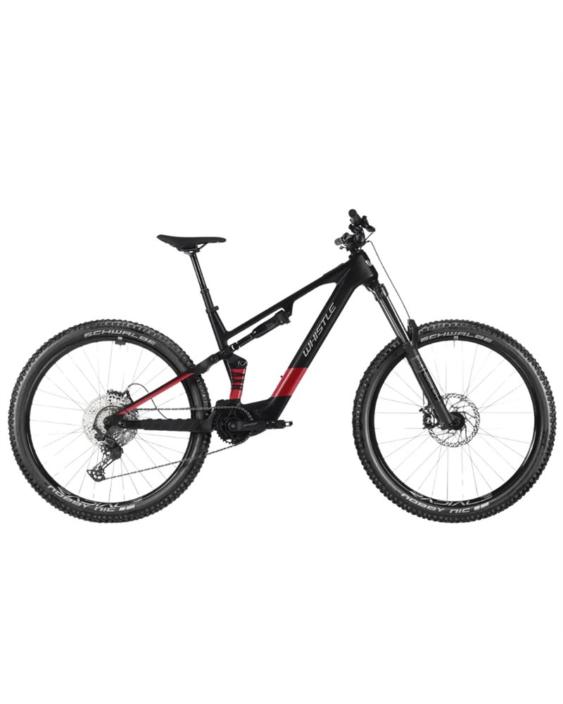 Atala Whistle e-MTB AXR C6.6 Shimano XT 12v Avinox M2S 800Wh, Nero/Rosso