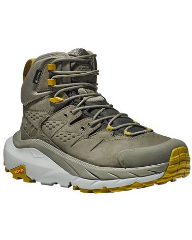 Hoka One One Kaha 2 GTX Gore-Tex Men's Waterproof Hiking Boots, Olive Haze/Mercury (Nubuck Leather)