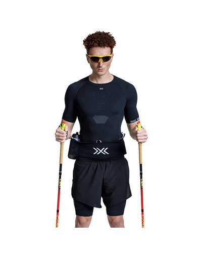 X-Bionic Hydratation Compatible Unisex Trail Running Belt, X Black/X White