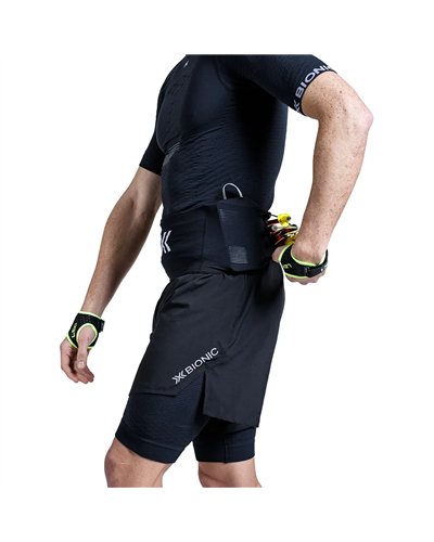 X-Bionic Hydratation Compatible Unisex Trail Running Belt, X Black/X White
