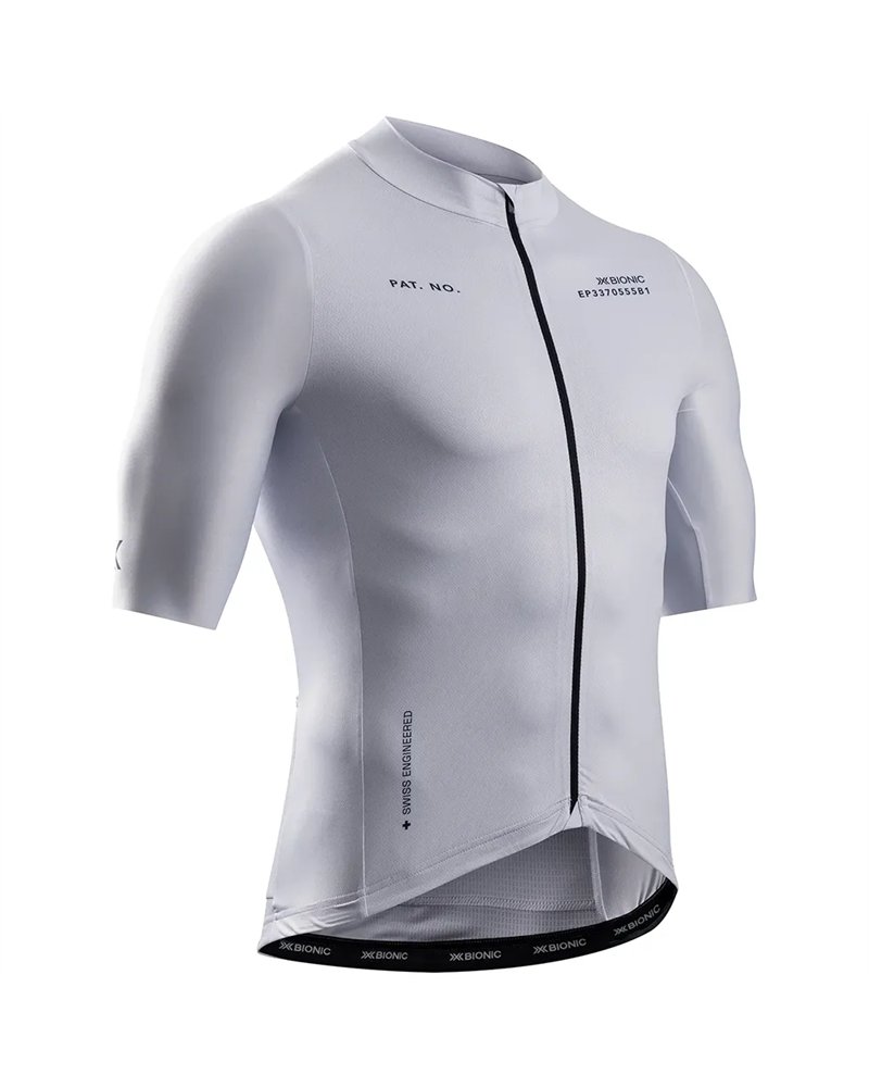 X-Bionic Corefusion Ride Men's Cycling Full Zip Short Sleeve Shirt, Off White