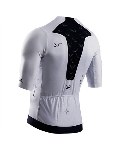 X-Bionic Corefusion Aero Men's Cycling Full Zip Short Sleeve Shirt, Off White