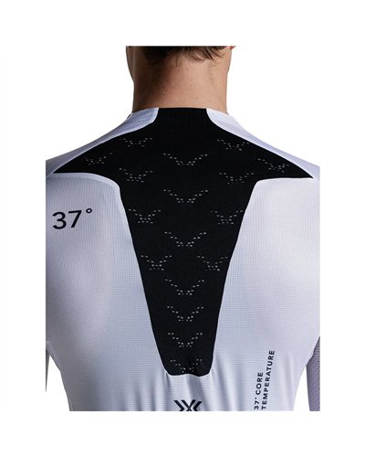 X-Bionic Corefusion Aero Men's Cycling Full Zip Short Sleeve Shirt, Off White