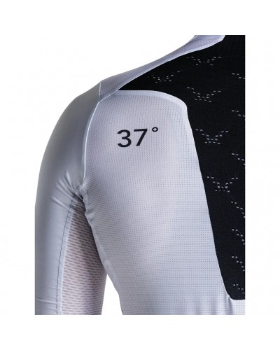 X-Bionic Corefusion Aero Men's Cycling Full Zip Short Sleeve Shirt, Off White