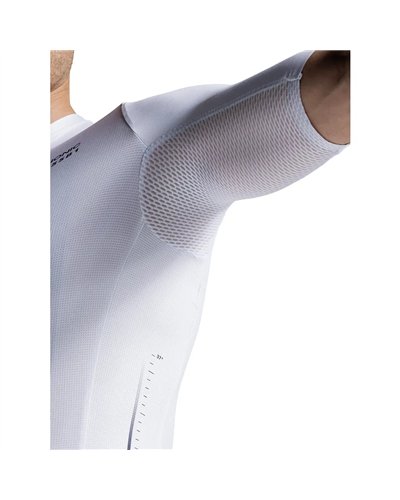 X-Bionic Corefusion Aero Men's Cycling Full Zip Short Sleeve Shirt, Off White