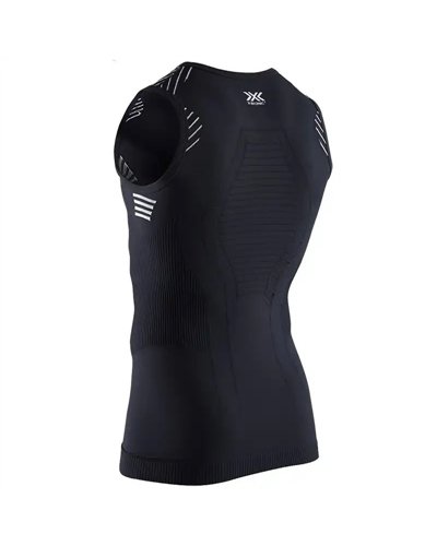X-Bionic Invent 4.0 Light Singlet Men's Multisport Sleeveless Tee, Opal Black/Arctic White
