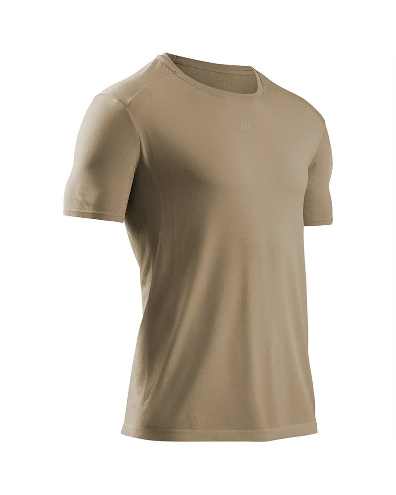 X-Bionic Xceed Run Discover Maglia Maniche Corte Trail Running Uomo, Sand