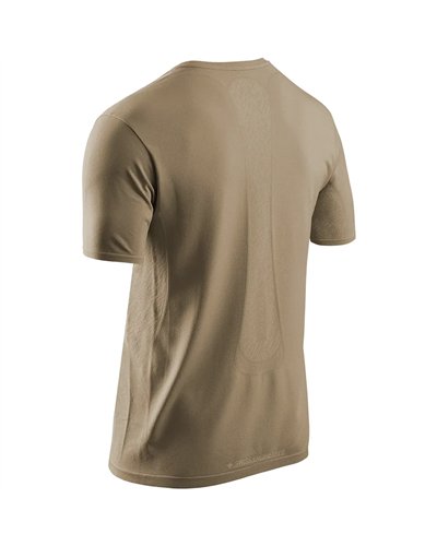 X-Bionic Xceed Run Discover Men's Trail Running Short Sleeve Shirt, Sand