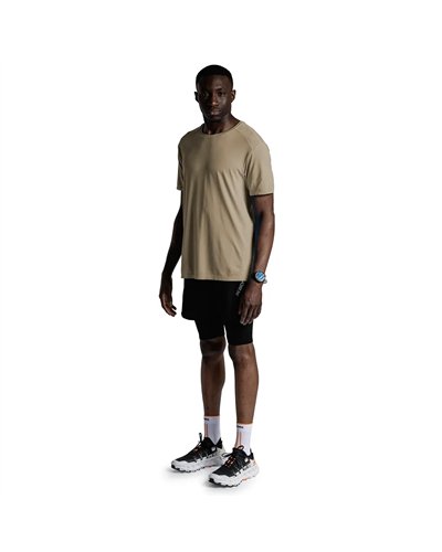 X-Bionic Xceed Run Discover Maglia Maniche Corte Trail Running Uomo, Sand