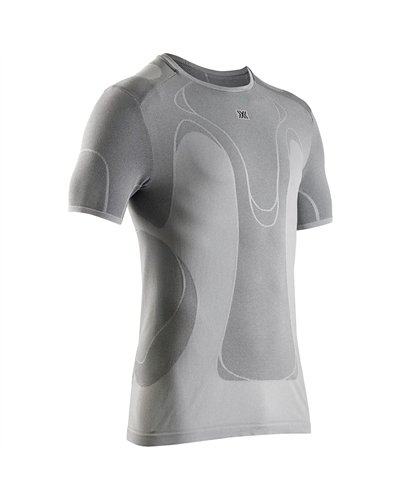 X-Bionic Xceed Run Perform Men's Trail Running Short Sleeve Shirt, X White/X Black