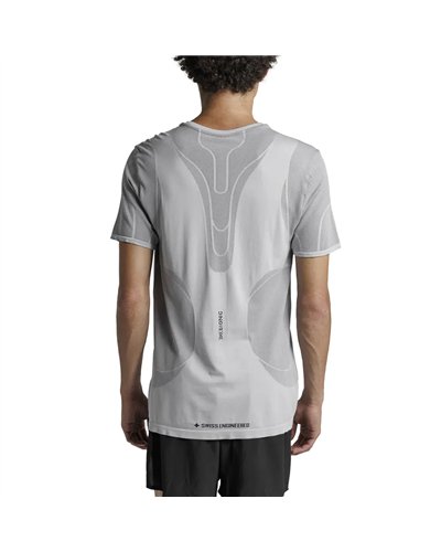 X-Bionic Xceed Run Perform Men's Trail Running Short Sleeve Shirt, X White/X Black