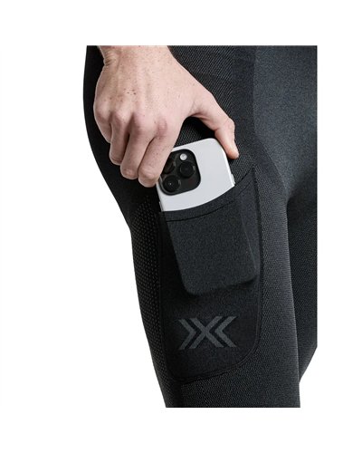 X-Bionic Xceed Run Short Tights Uomo, X Black/Rhino Grey