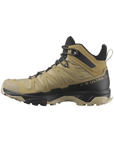 Salomon X Ultra 4 Mid GTX Gore-Tex Men's Trekking Boots, Kelp/Black/Safari