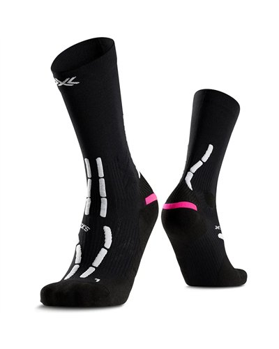 X-Bionic X-Socks Trail Anatomix Crew Calze Unisex, X Black/X White