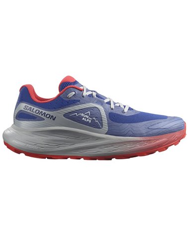 Salomon Glide Max TR Run the Alps Men's Trail Running Shoes, Surf the Web/Quarry/High Risk Red