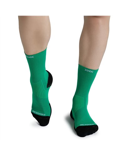 X-Bionic X-Socks Run Perform Crew Calze Unisex, Voltage Green