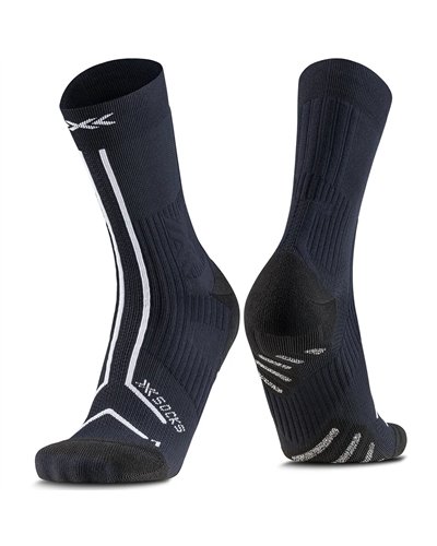 X-Bionic X-Socks Trailrun Terraskin Expert Crew Calze Unisex, X Black/X White