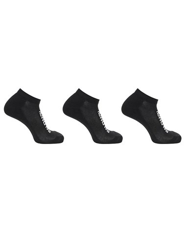Salomon Everyday Low Unisex Socks, Black/Black/Black (3 Pair Pack)