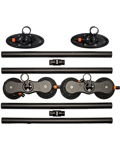 SeaSucker Monkey Bars Kit Barre da Tetto Universale, Nero