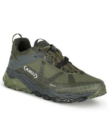 Aku Flyrock GTX Gore-Tex Men's Fast Hiking Shoes, Green/Grey