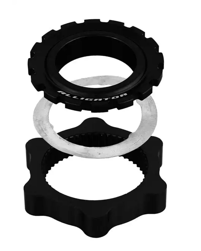 Alligator Centerlock Disc Brake Adapter, Black Nodized