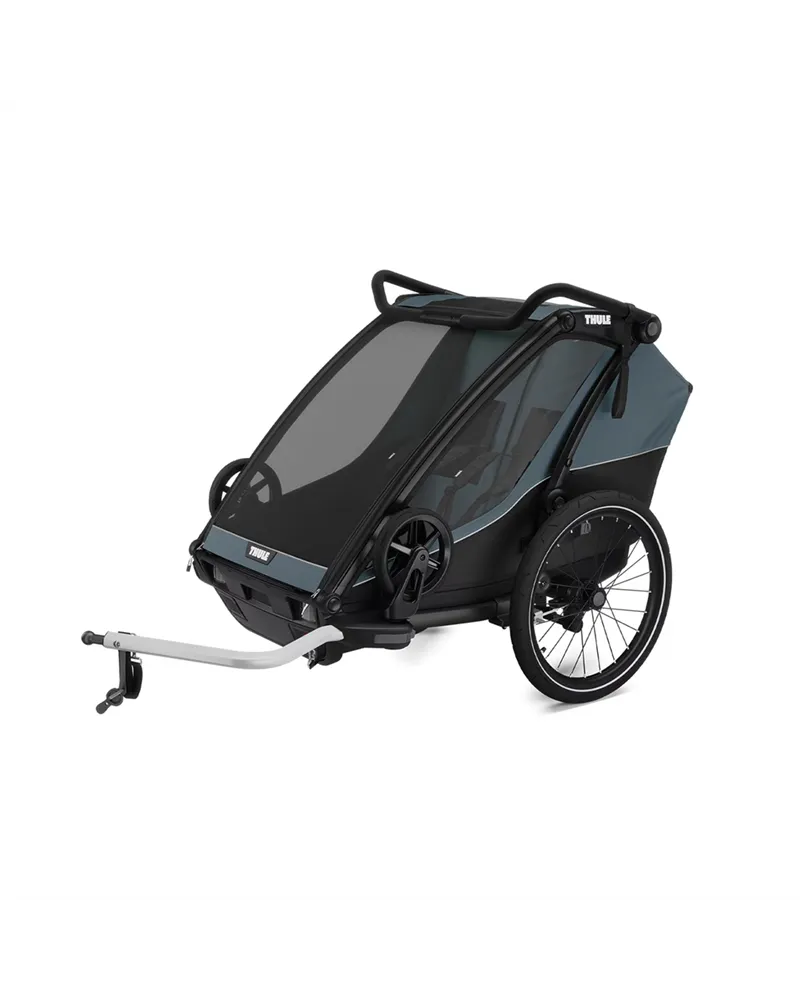 Thule Bike Trailer for Kids Chariot Cab - 2 Seat, Dark Slate