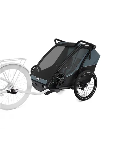Thule Bike Trailer for Kids Chariot Cab - 2 Seat, Dark Slate