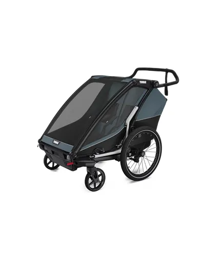 Thule Bike Trailer for Kids Chariot Cab - 2 Seat, Dark Slate