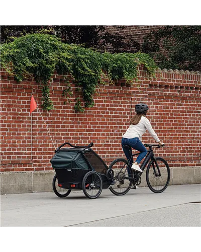 Thule Bike Trailer for Kids Chariot Cab - 2 Seat, Dark Slate