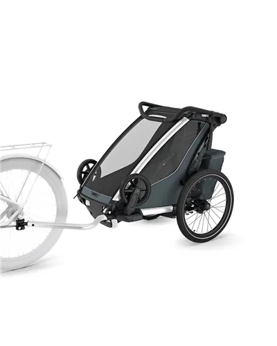 Thule Bike Trailer for Kids Chariot Cross 2 - 1 Seat, Dark Slate