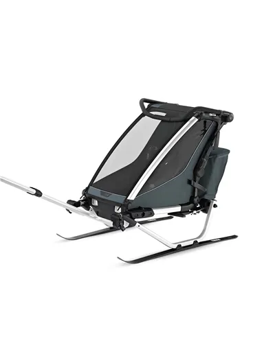 Thule Bike Trailer for Kids Chariot Cross 2 - 1 Seat, Dark Slate