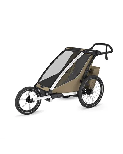 Thule Bike Trailer for Kids Chariot Cross 2 - 1 Seat, Faded Khaki