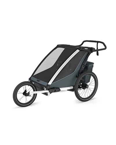 Thule Bike Trailer for Kids Chariot Cross 2 - 2 Seat, Dark Slate