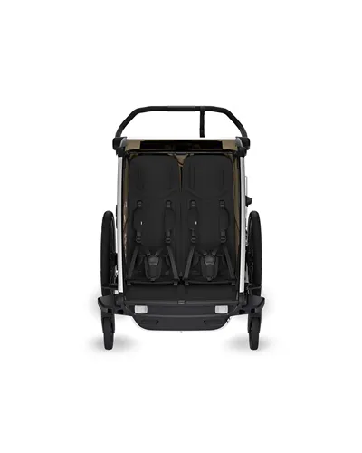 Thule Bike Trailer for Kids Chariot Cross 2 - 2 Seat, Faded Khaki