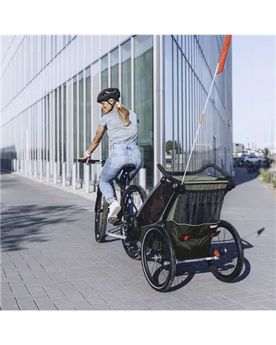 Thule Bike Trailer for Kids Chariot Lite - 2 Seat, Vintage Green