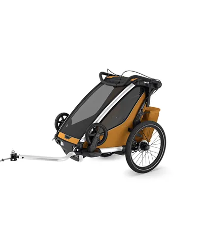 Thule Bike Trailer for Kids Chariot Sport 2 - 1 Seat, Natural Gold