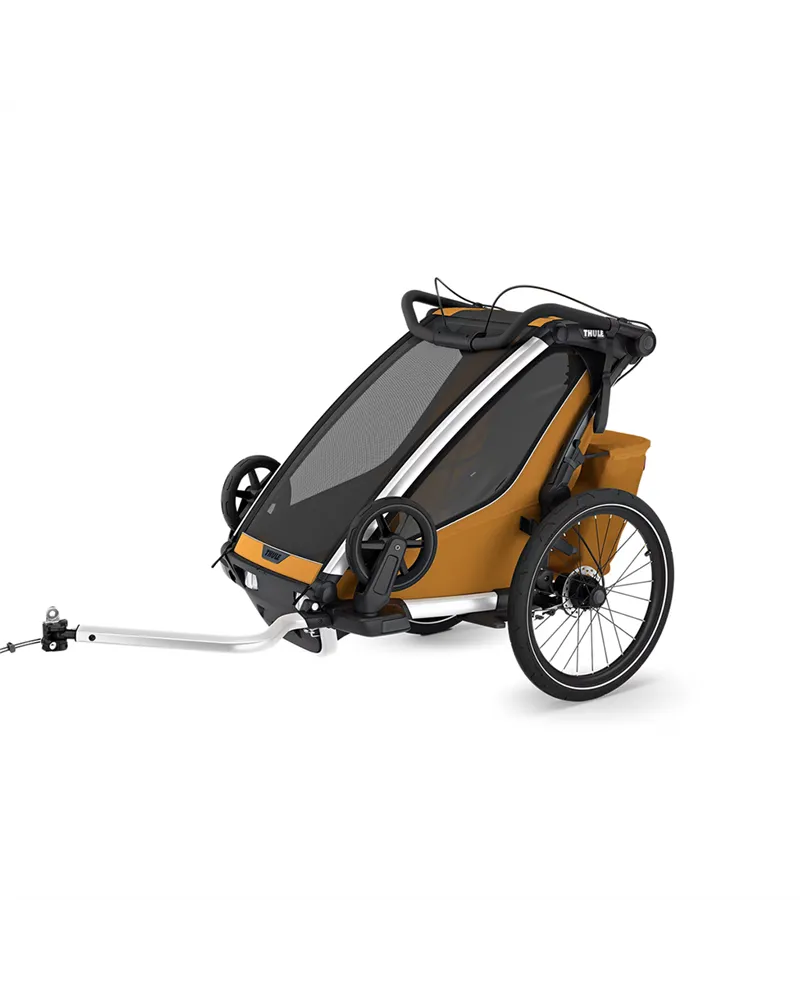 Thule Bike Trailer for Kids Chariot Sport 2 - 1 Seat, Natural Gold