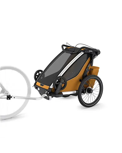 Thule Bike Trailer for Kids Chariot Sport 2 - 1 Seat, Natural Gold