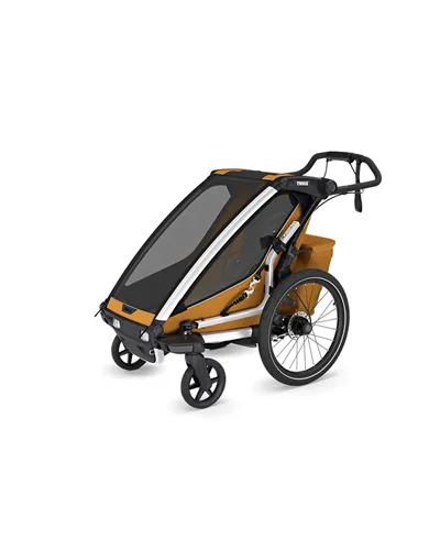 Thule Bike Trailer for Kids Chariot Sport 2 - 1 Seat, Natural Gold