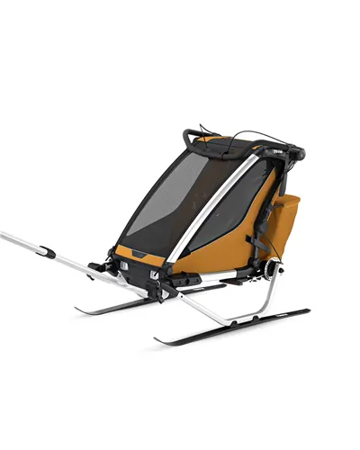 Thule Bike Trailer for Kids Chariot Sport 2 - 1 Seat, Natural Gold